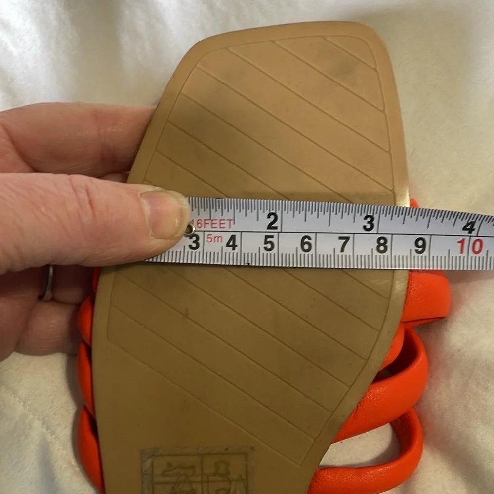 Zara |Orange | Slip On| Crisscross Straps |Sandals | Modern |Slides |Size 36 - Picture 12 of 12